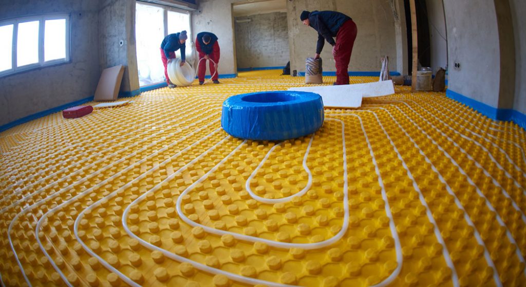 Pipe installation on panel system, Orhei